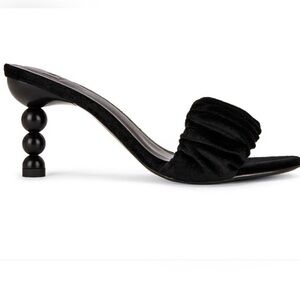 Azelea Wang Black Open Square Toe Sofi Herls